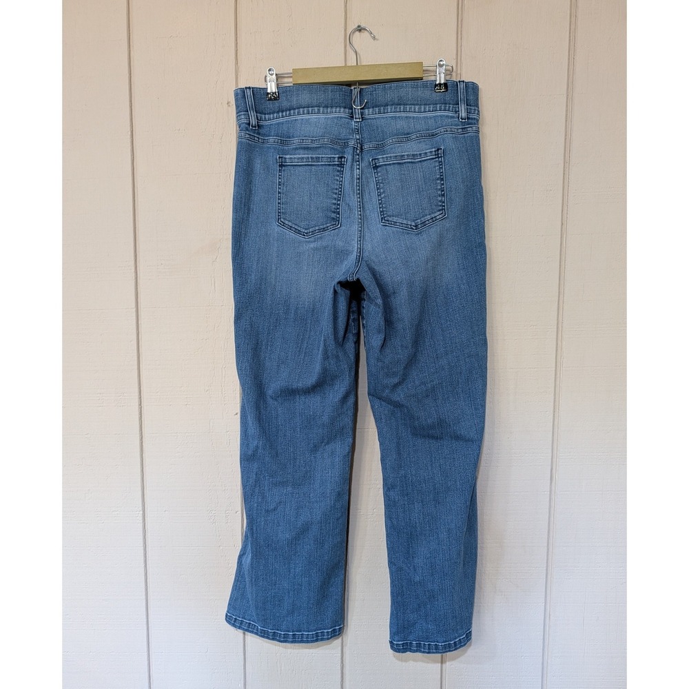 Spanx Denim Cropped Kick Flare Jeans Vintage Wash 1X Tall 20541T - Picture 3 of 12